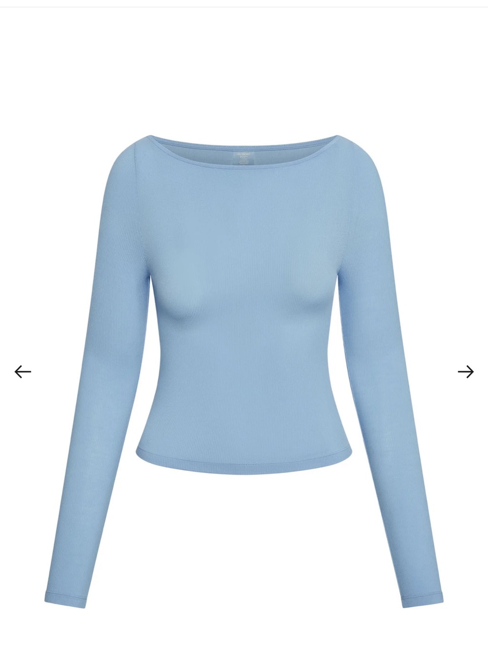 Monday Swimwear Monday Body Light Blue Long-Sleeve Boatneck Top